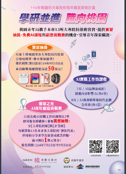 桃園市大專院校青年職涯探索計畫