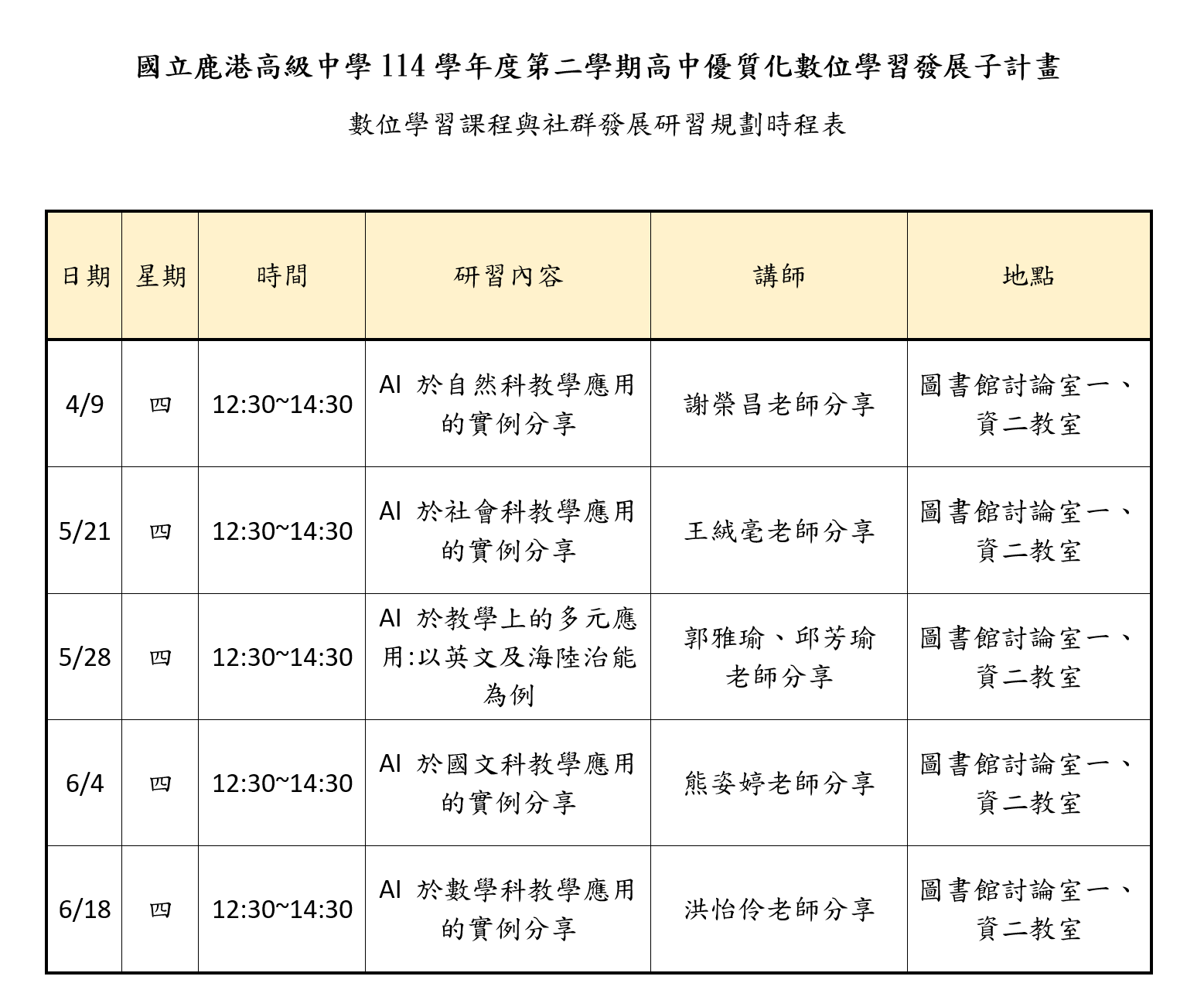0312NewPlus平台講座課程表