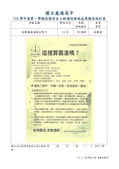 114-1友善校園霸凌海報宣導及成效-2圖片